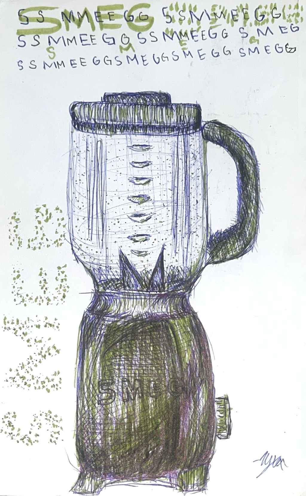 Smeg 50s Retro Style Blender: Chic Product Poster&nbsp;001