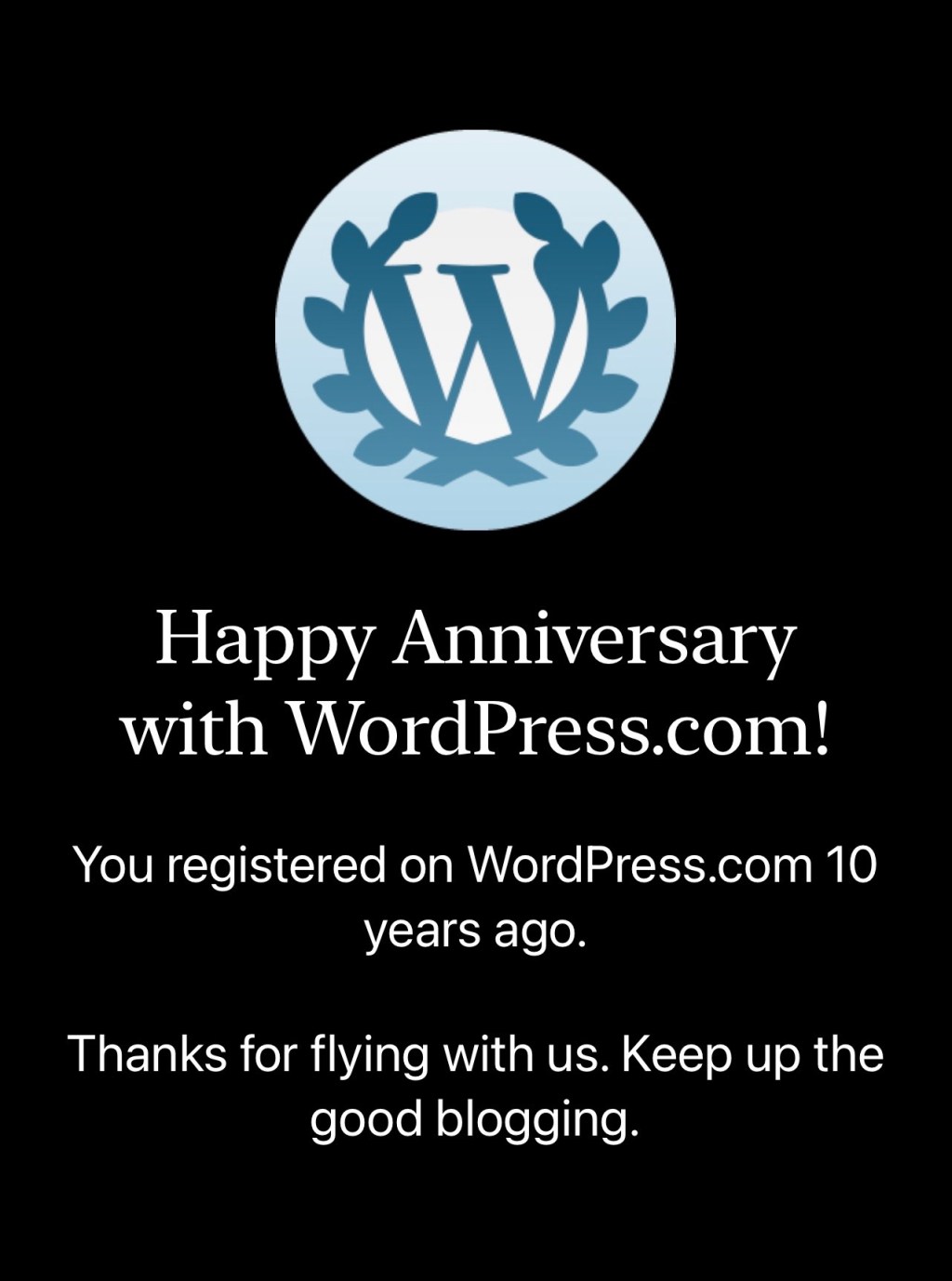 A official DECADE OF&nbsp;blogging